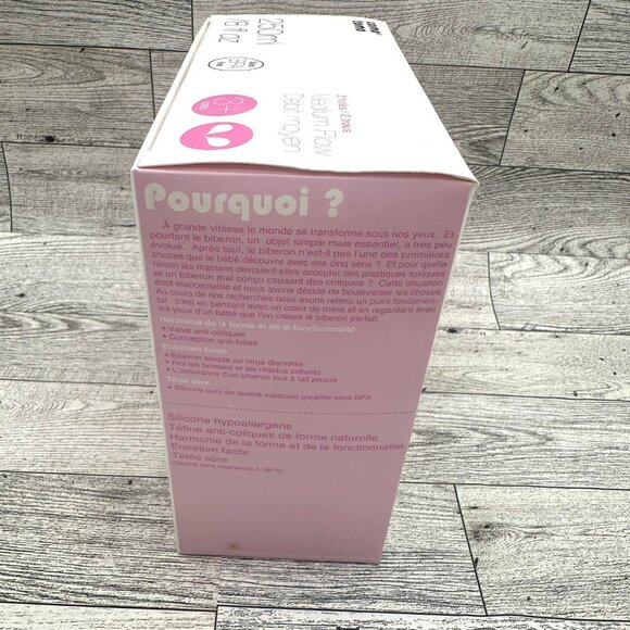 NIB como tomo Soft Hygienic 8 Oz. Pink Silicone Baby Bottles 2 Pack‎ - Picture 3 of 5